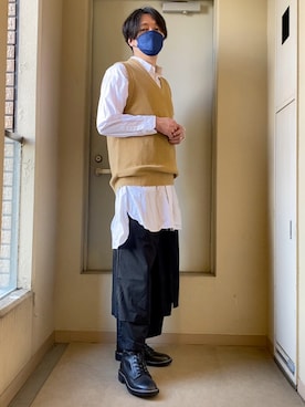 「Buffalo Bobs（バッファローボブズ）のアイテム（ブーツ）」を使った、Takuji Yamadaさん（メンズ・178cm）の春コーディネート