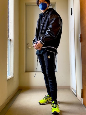 「アイテム（スタジャン）」を使った、Takuji Yamadaさん（メンズ・178cm）の春コーディネート