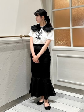 「ローポニーテール」｜和 花さん（レディース・160cm）の夏コーディネート