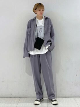 「JUNRED（ジュンレッド）のアイテム（ブルゾン）」を使った、shioriさん（レディース・164cm）の夏コーディネート