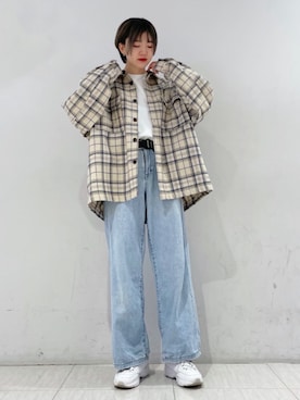 「FILA（フィラ）のアイテム」を使った、shioriさん（レディース・164cm）の秋コーディネート