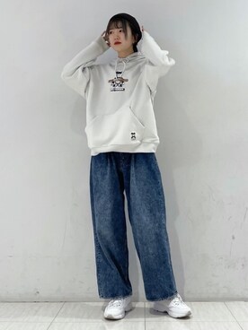 「JUNRED（ジュンレッド）のアイテム（帽子）」を使った、shioriさん（レディース・164cm）の秋コーディネート