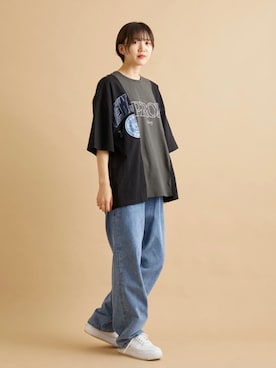 「re_k by JUNRED（レクバイジュンレッド）のアイテム（パンツ）」を使った、shioriさん（レディース・164cm）の夏コーディネート