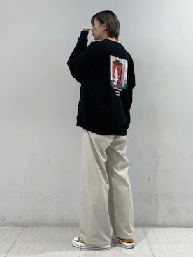 「JUNRED（ジュンレッド）のアイテム（その他パンツ）」を使った、shioriさん（レディース・164cm）の冬コーディネート