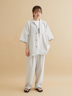 「JUNRED（ジュンレッド）のアイテム（トップス）」を使った、shioriさん（レディース・164cm）の夏コーディネート