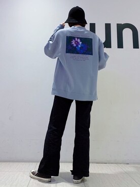 「JUNRED（ジュンレッド）のアイテム（スウェット）」を使った、shioriさん（レディース・164cm）の冬コーディネート