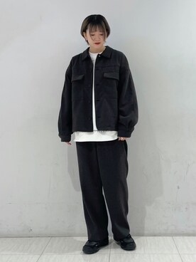 「JUNRED（ジュンレッド）のアイテム（ブルゾン）」を使った、shioriさん（レディース・164cm）の秋コーディネート