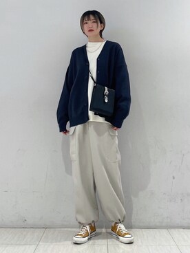 「JUNRED（ジュンレッド）のアイテム（スウェット）」を使った、shioriさん（レディース・164cm）の冬コーディネート