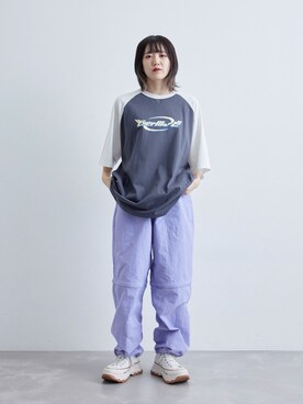 「re_k by JUNRED（レクバイジュンレッド）のアイテム（パンツ）」を使った、shioriさん（レディース・164cm）の春コーディネート