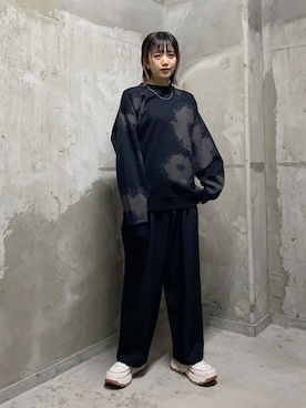 「JUNRED（ジュンレッド）のアイテム（スウェット）」を使った、shioriさん（レディース・164cm）の冬コーディネート