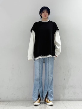 「re_k by JUNRED（レクバイジュンレッド）のアイテム」を使った、shioriさん（レディース・164cm）の冬コーディネート