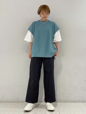 「JUNRED（ジュンレッド）のアイテム（アクセサリー）」を使った、shioriさん（レディース・164cm）の夏コーディネート