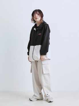 「GERRY（ジェリー）のアイテム（マウンテンパーカー）」を使った、shioriさん（レディース・164cm）の冬コーディネート