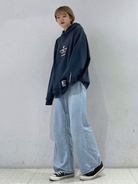 「SOMETHING（サムシング）のアイテム」を使った、shioriさん（レディース・164cm）の夏コーディネート