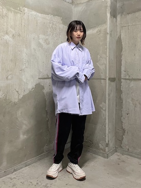 「re_k by JUNRED（レクバイジュンレッド）のアイテム（パンツ）」を使った、shioriさん（レディース・164cm）の冬コーディネート