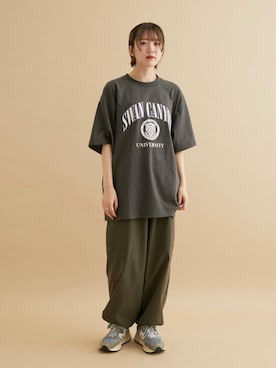 「JUNRED（ジュンレッド）のアイテム（パンツ）」を使った、shioriさん（レディース・164cm）の夏コーディネート