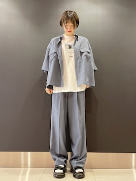 「JUNRED（ジュンレッド）のアイテム」を使った、shioriさん（レディース・164cm）の春コーディネート