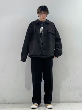 「JUNRED（ジュンレッド）のアイテム（ブルゾン）」を使った、shioriさん（レディース・164cm）の冬コーディネート