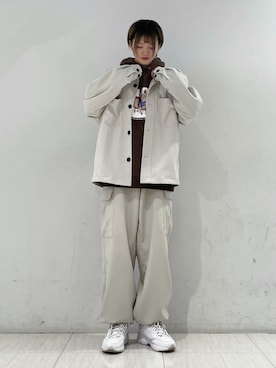 「JUNRED（ジュンレッド）のアイテム（ブルゾン）」を使った、shioriさん（レディース・164cm）の冬コーディネート