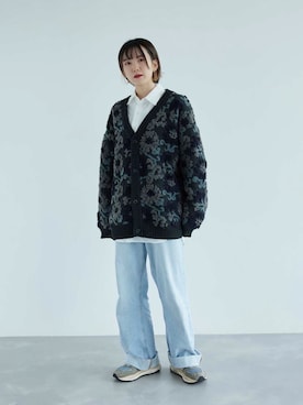 「JUNRED（ジュンレッド）のアイテム（トップス）」を使った、shioriさん（レディース・164cm）の秋コーディネート