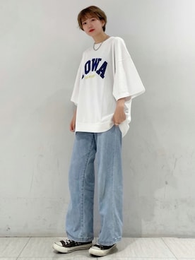 「JUNRED（ジュンレッド）のアイテム（アクセサリー）」を使った、shioriさん（レディース・164cm）の夏コーディネート