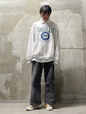 「JUNRED（ジュンレッド）のアイテム（スウェット）」を使った、shioriさん（レディース・164cm）の冬コーディネート