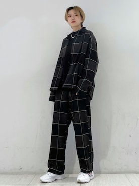 「JUNRED（ジュンレッド）のアイテム（ブルゾン）」を使った、shioriさん（レディース・164cm）の秋コーディネート