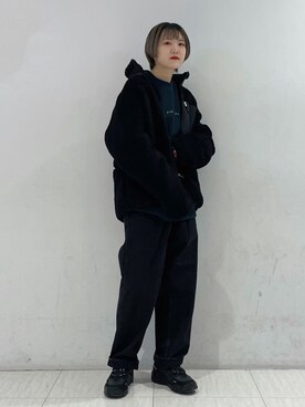 「JUNRED（ジュンレッド）のアイテム（ブルゾン）」を使った、shioriさん（レディース・164cm）の秋コーディネート