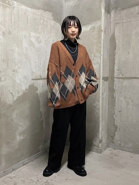 「JUNRED（ジュンレッド）のアイテム（スウェット）」を使った、shioriさん（レディース・164cm）の冬コーディネート
