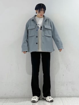 「JUNRED（ジュンレッド）のアイテム（ブルゾン）」を使った、shioriさん（レディース・164cm）の秋コーディネート