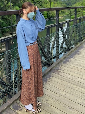 「アイテム（その他シューズ）」を使った、Lin さん（レディース・156cm）の春コーディネート
