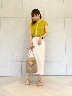 「Te chichi CLASSIC（テチチクラシック）のアイテム（トップス）」を使った、miho.kさん（レディース・158cm）の春コーディネート