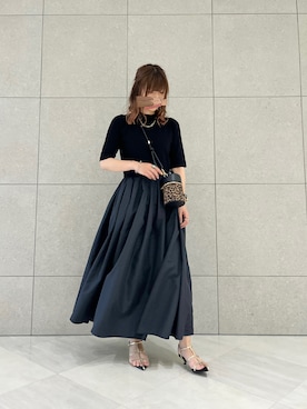 「ドッキングワンピ」｜「アイテム（アクセサリー）」を使った、miho.kさん（レディース・158cm）の夏コーディネート