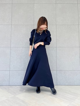 「ニットアップ」｜「アイテム（ブーツ）」を使った、miho.kさん（レディース・158cm）の冬コーディネート