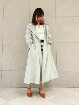 「Te chichi（テチチ）のアイテム（トレンチコート）」を使った、miho.kさん（レディース・158cm）の春コーディネート
