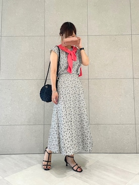 「Te chichi（テチチ）のTストラップサンダル（サンダル）」を使った、miho.kさん（レディース・158cm）の夏コーディネート