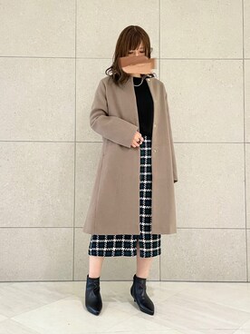 「チドリ柄」｜「アイテム（ジャケット/アウター）」を使った、miho.kさん（レディース・158cm）の秋コーディネート