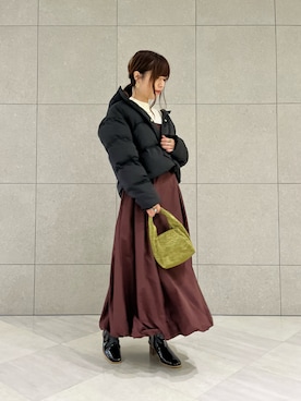 「Te chichi（テチチ）のアイテム（ブルゾン）」を使った、miho.kさん（レディース・158cm）の冬コーディネート