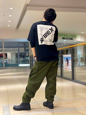 「AVIREX（アヴィレックス）のアイテム（ブーツ）」を使った、AOIさん（メンズ・171cm）の夏コーディネート
