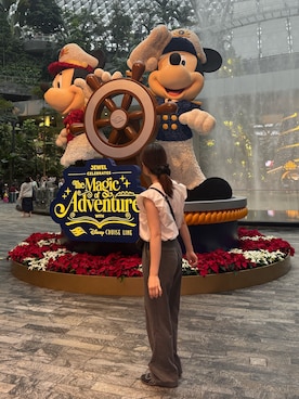 「アイテム（シュシュ）」を使った、ぴぐー 𓃟さん（レディース・153cm）の秋コーディネート