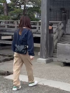 「アイテム（チノパンツ）」を使った、ぴぐー 𓃟さん（レディース・153cm）の秋コーディネート