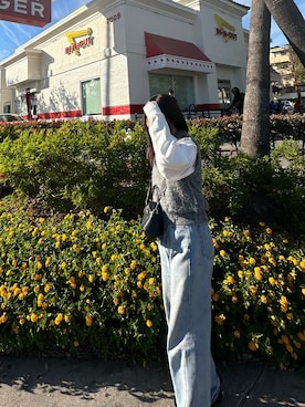 「AZUL by moussy（アズールバイマウジー）のアイテム」を使った、ぴぐー 𓃟さん（レディース・153cm）の秋コーディネート