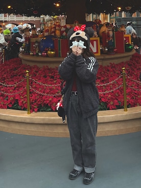 「アイテム（ジャージ）」を使った、ぴぐー 𓃟さん（レディース・153cm）の秋コーディネート