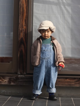 「petit main（プティマイン）のアイテム」を使った、sohさん（キッズ・90cm）の春コーディネート