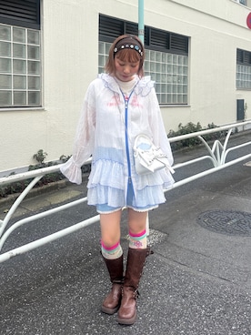 「GRAIN（グレイン）のアイテム（バッグ）」を使った、みゆさん（レディース・164cm）の夏コーディネート