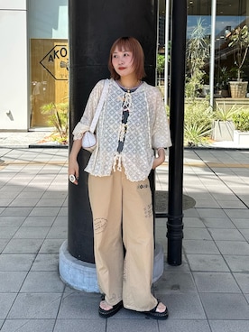 「HELLO.SANFRANCISCO（ハローサンフランシスコ）のアイテム（オールインワン・サロペット）」を使った、みゆさん（レディース・164cm）の夏コーディネート