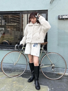 「HELLO.SANFRANCISCO（ハローサンフランシスコ）のアイテム（ブルゾン）」を使った、みゆさん（レディース・164cm）の冬コーディネート