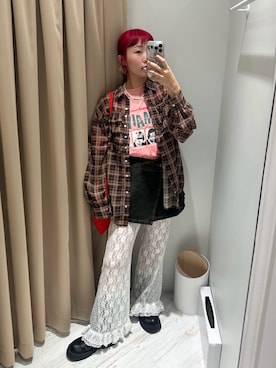 「CIAOPANIC（チャオパニック）のアイテム」を使った、みゆさん（レディース・164cm）の秋コーディネート
