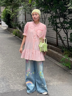 「HELLO.SANFRANCISCO（ハローサンフランシスコ）のアイテム」を使った、みゆさん（レディース・164cm）の夏コーディネート