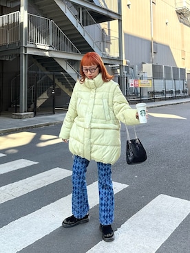 「CIAOPANIC TYPY（チャオパニックティピー）のアイテム（ダウンジャケット/コート）」を使った、みゆさん（レディース・164cm）の冬コーディネート